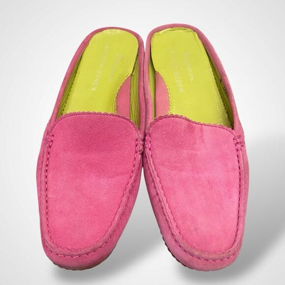 Fieramosca & Co Pink Suede Mule Moccasins Slides Women's Shoes Size 7M Italy - Picture 3 of 8